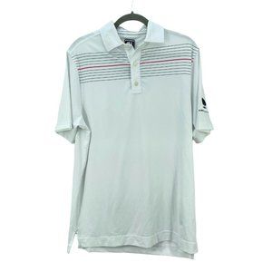 FootJoy Mens White Carmel Valley Ranch Golf Short Sleeve Collared Polo T Shirt M